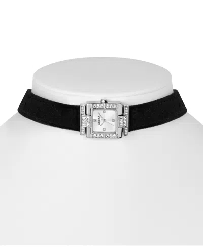 Guess Women's Black Silver Tone Analog Watch, 21mm