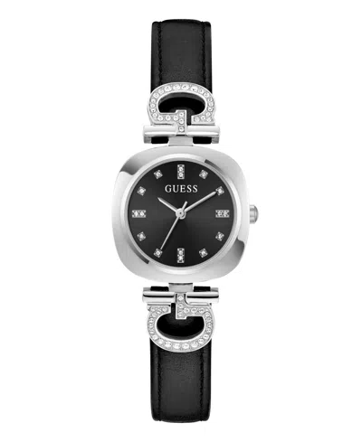 Guess Women's Black Silver Tone Analog Watch, 28mm