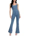 Guess Blair Denim Halter Jumpsuit In Blue