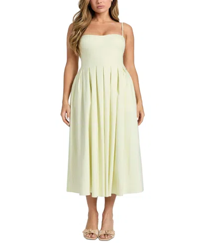 Guess Women's Bria Sweetheart Empire-waist Midi Dress In Pastel Lime