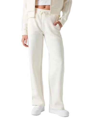 Guess Women's Calista 4g High-rise Wide-leg Pants In 4g Allover Impressed White Glam
