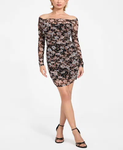 Guess Women's Calista Printed Off-the-shoulder Dress In Multi