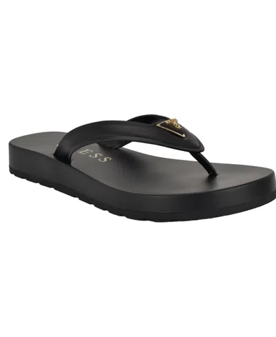 GUESS WOMEN'S CANDRY TRIANGLE LOGO EVA THONG FLIP FLOP SANDALS