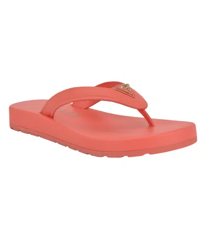 GUESS WOMEN'S CANDRY TRIANGLE LOGO EVA THONG FLIP FLOP SANDALS