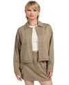Guess Women's Carla Collared Zip-front Cropped Jacket