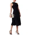 Guess Cassandra Mock Neck Midi Sweater Dress In Black