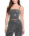 Guess Women's Cassia Sleeveless Sequin Bustier Crop Top In Night Stone Multi