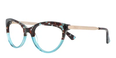 Guess Women's Cat Eye Glasses In Brown/blue/gold In Neutral