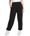 Guess Women's Cecelia Scuba Rhinestone-logo Jogger Pants In Jet Black A966
