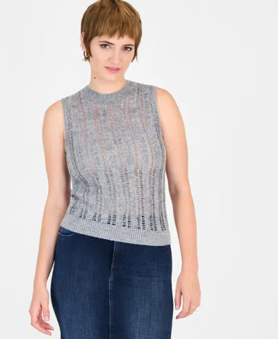 Guess Women's Cecilia Sleeveless Sequin Sweater In Gray