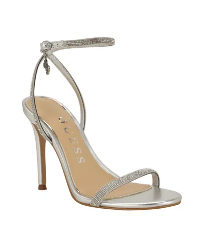 Guess Women's Charmer Stiletto Dress Sandals In Silver