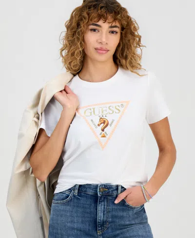 Guess Women's Chinese New Year Logo T-shirt In White