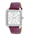 Guess Women's Classic Silver Dial Watch In Brown