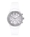 Guess Women's Classic Silver Dial Watch In White