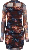 Guess Women's Bernardette Printed Mesh Bodycon Dress In Multi