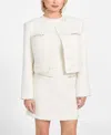 Guess Women's Clotilde Long-sleeve Cropped Jacket In White