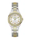Guess Women's Contessa White Dial Watch In Gold