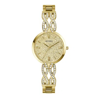 Guess Women's Coral Gold Dial Watch