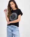 Guess Women's Cotton 4g Hotfix Short-sleeve Crewneck Tee