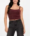 Guess Women's Cropped Bralette Sleeveless Sweater In Red