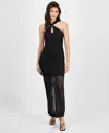 Guess Cynthia Sequin Keyhole Maxi Dress