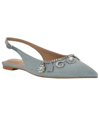 GUESS WOMEN'S DAISEE CHARMS SLINGBACK FLATS