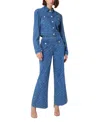 Guess Women's Dakota Patch Wide-leg Textured-pattern Jeans In Tokyo Laser