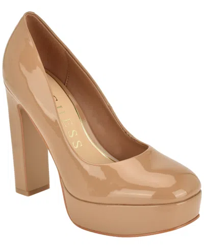 Guess Dalarie Platform Pump In Brown