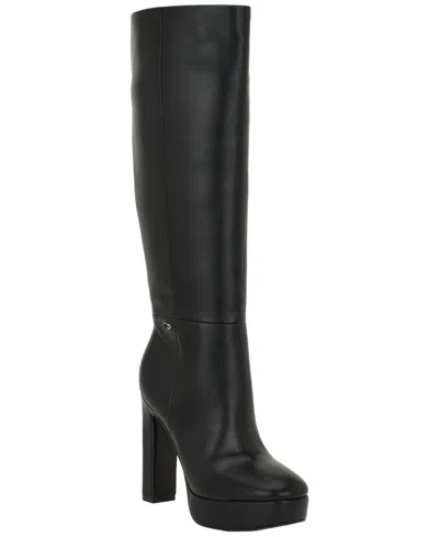 GUESS WOMEN'S DASKA PLATFORM BLOCK HEEL DRESS BOOTS