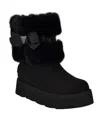 Guess Women's Denla Cold Weather Faux Fur Cozy Booties In Black