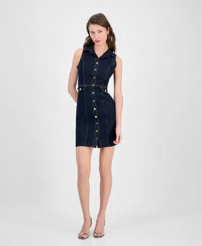 Guess Women's Destiny Button-front Denim Mini Dress