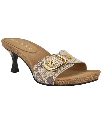 Guess Women's Dexta Ornamented Slip-on Sandals In Gold