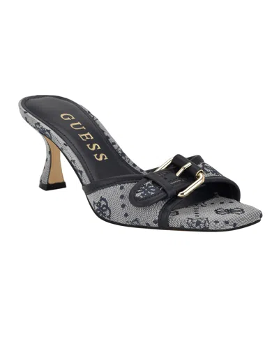 Guess Women's Dista Buckle Kitten Heel Sandals