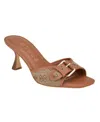 Guess Dista Slide Sandal In Beige,brown Logo