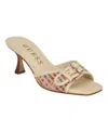 Guess Dista Slide Sandal In Ivory,rainbow Multi Raffia
