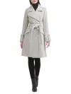 Guess Women's Double Breasted Tie Coat In Grey