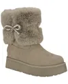 Guess Women's Dowry Rhinestone Bow Winter Boot In Animal Print