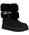 Guess Women's Dowry Rhinestone Bow Winter Boot In Black