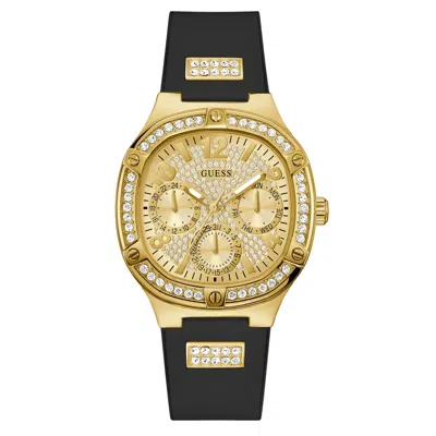 Guess Women's Duchess Gold Dial Watch In Black