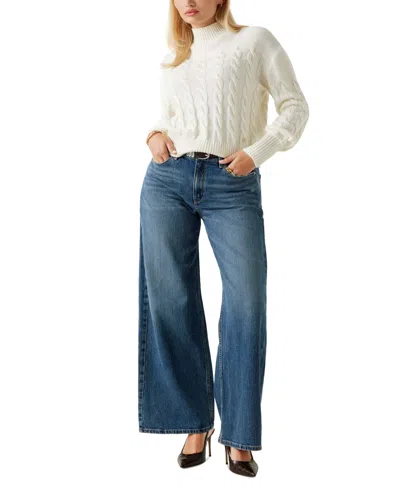 Guess Women's Elsa Turtle Neck Sweater In White