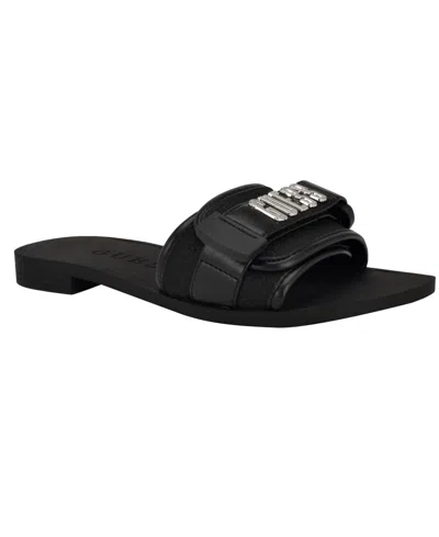 GUESS WOMEN'S ELYZE QUATTRO G SLIP-ON SLIDE FLAT SANDALS