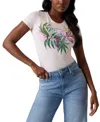 Guess Women's Embellished Graphic Print Short-sleeve T-shirt In Low Key Pink