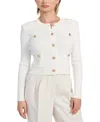 Guess Emmie Crop Cardigan In White