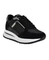 Guess Women's Energy Round Toe Retro Jogger Sneakers In Black