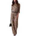 Guess Enora Leopard Straight Leg Pants In Cheetah Skin Print