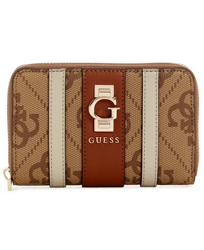 Guess Women's Erenia Slg Zip Around Wallet In Brown