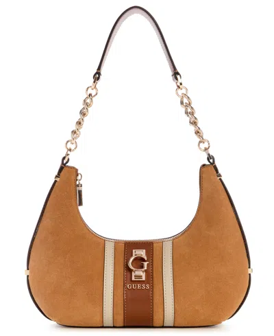Guess Women's Erenia Top Zip Shoulder Bag In Brown