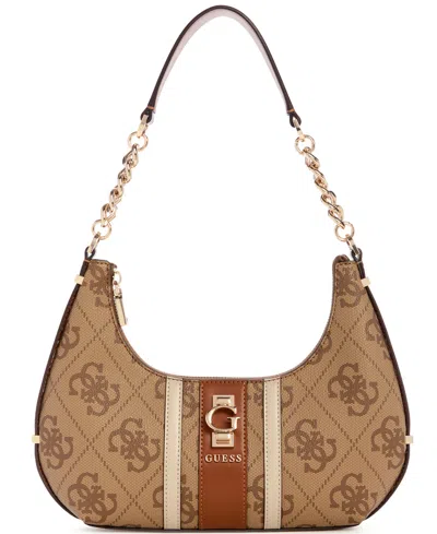Guess Women's Erenia Top Zip Shoulder Bag In Brown