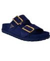 Guess Women's Fasten Double-buckle Footbed Sandals In Blue