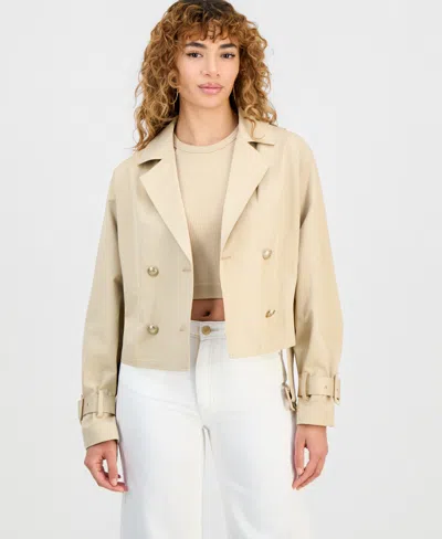 Guess Women's Fatou Cropped Trench Jacket In Brown